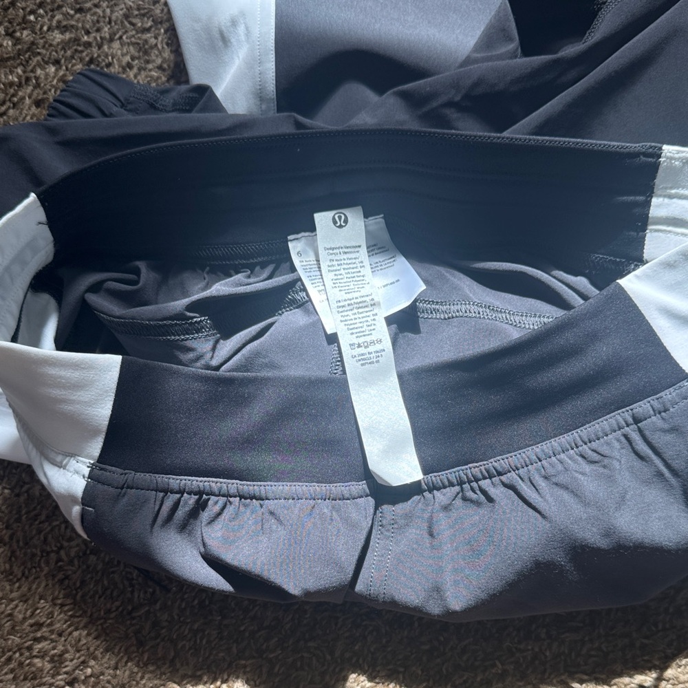 Black and White Lululemon Track Pants - Picture 3 of 4